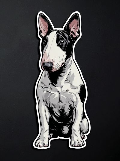 Bull Terrier Illustration Poster. poster