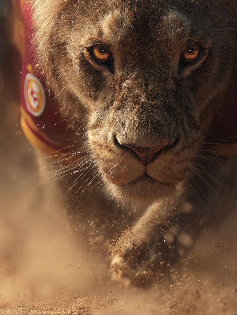 Lion Close-Up Photography Poster. poster — animals art