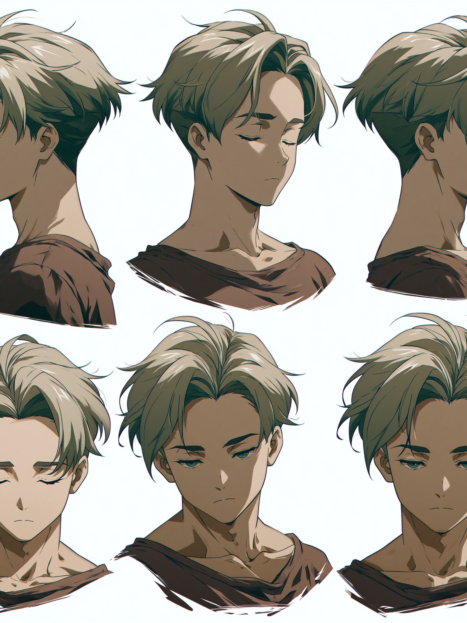 Anime Boy Portrait Study Poster. poster detail