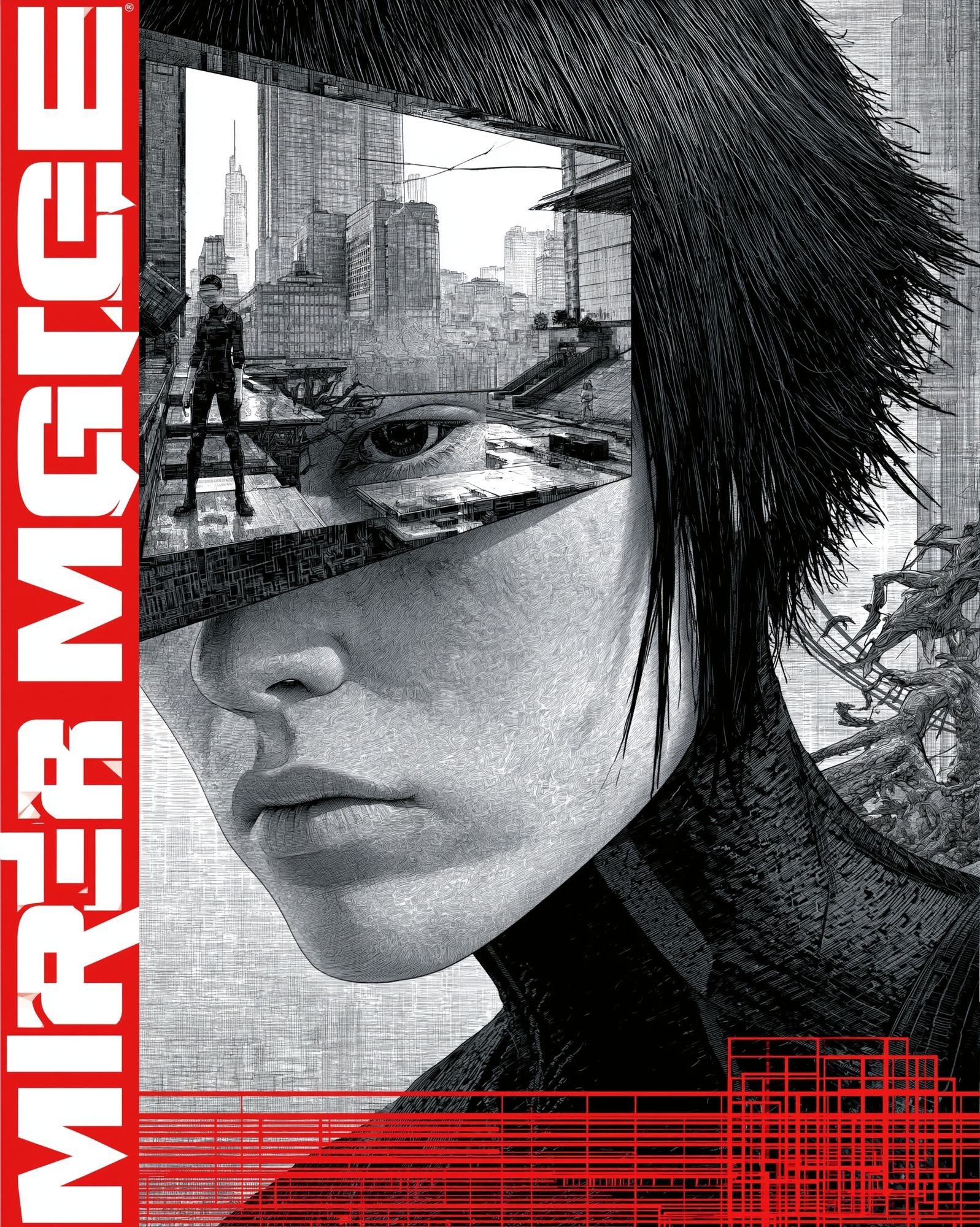 Ghost in the Shell Cyberpunk Poster. poster — anime art