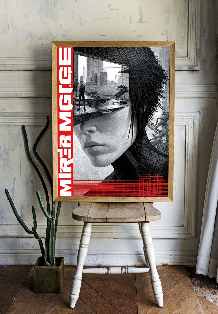 Ghost in the Shell Cyberpunk Poster. room preview