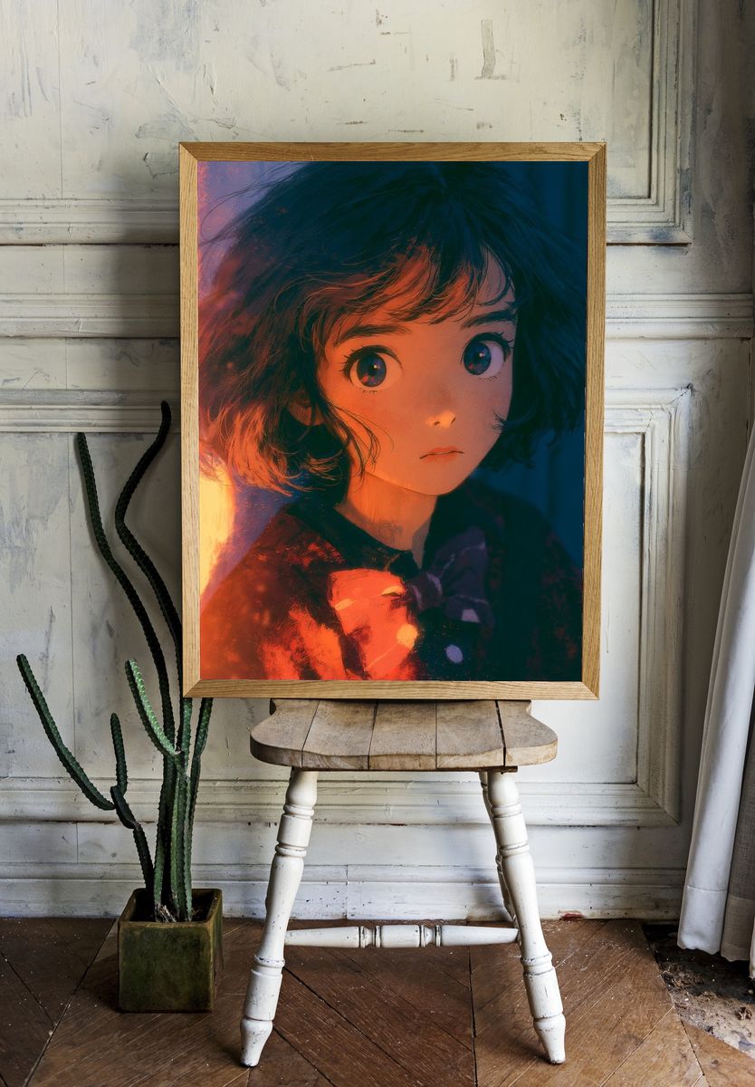 Anime Girl Portrait Poster. — room view 1