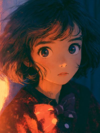 Anime Girl Portrait Poster. poster