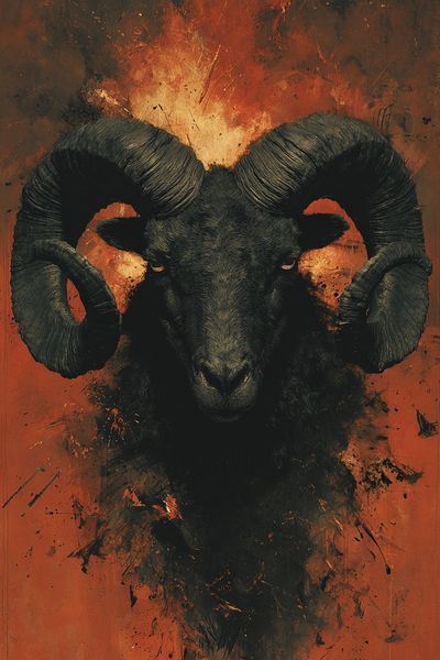 Ram Portrait — Fine-Art Print. poster