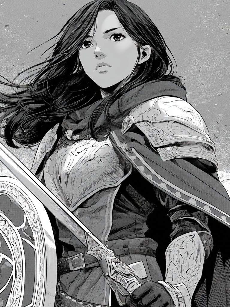 Armored Warrior Manga Poster. poster — anime art