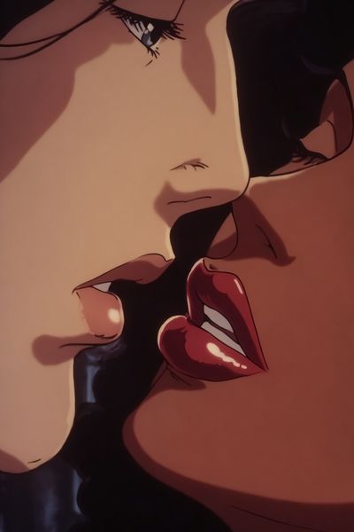 Intimate Anime Kiss Poster.