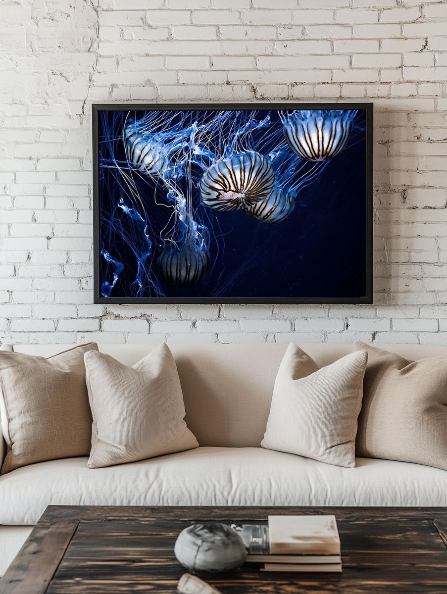 Jellyfish wallpaper desktop, aesthetic HD room preview