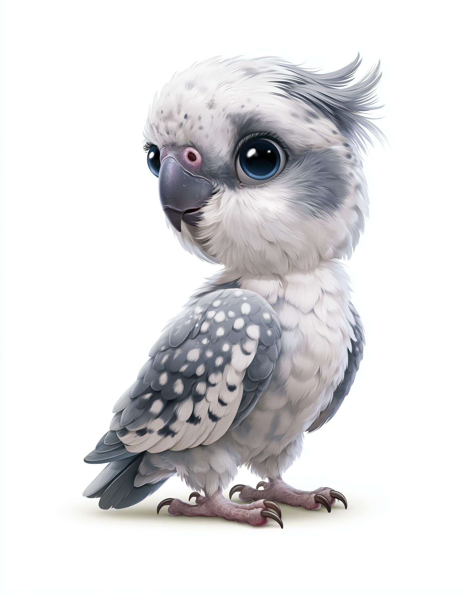 Cute Cockatoo Portrait Print. poster detail