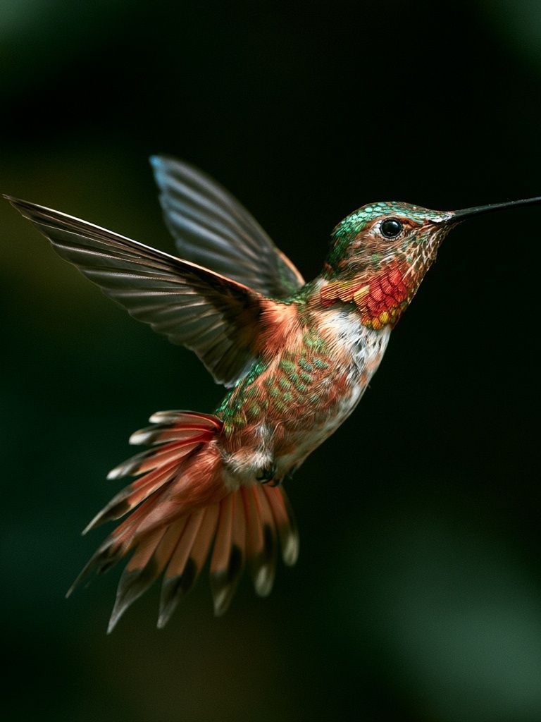 Hummingbird in Flight Poster. poster detail