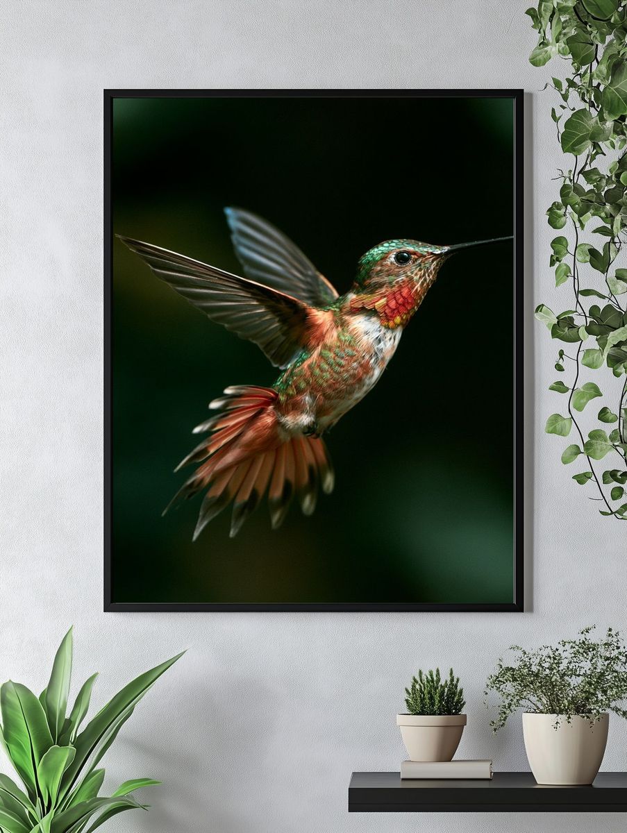 Hummingbird in Flight Poster. — room view 4