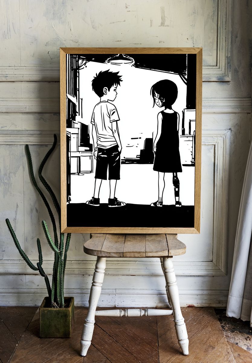 Anime Duo Alley Poster. — room view 1