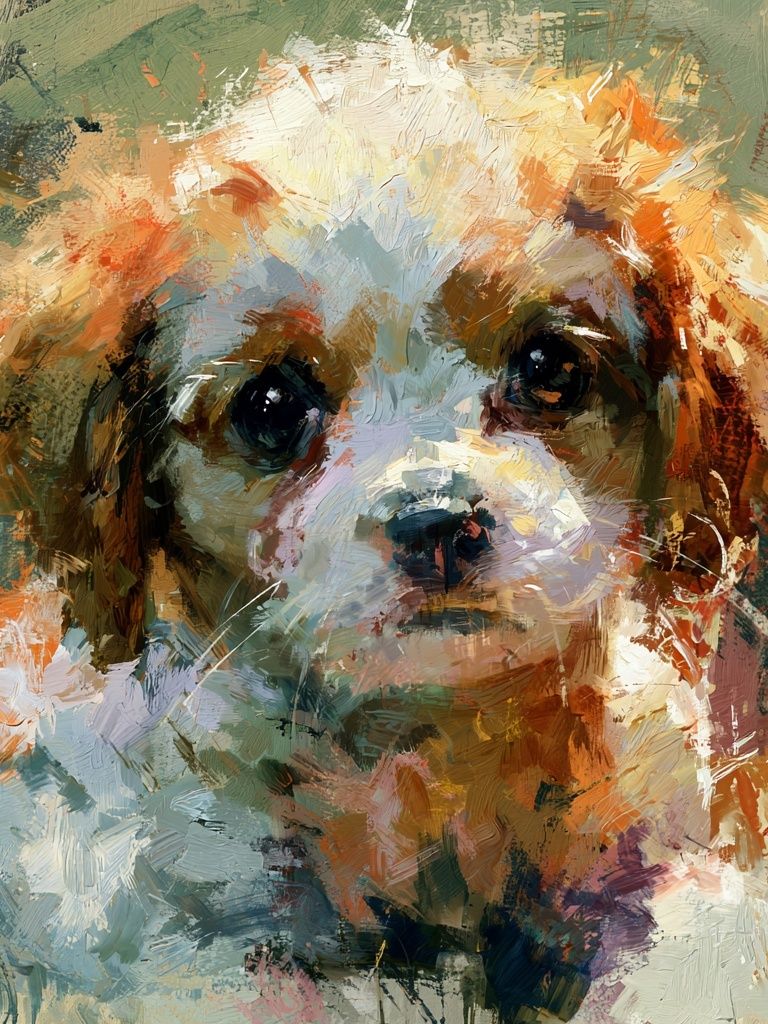 Cavalier King Charles Spaniel Portrait Poster. poster detail