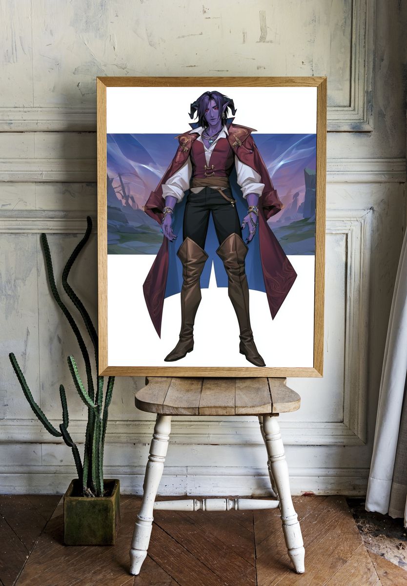 Fantasy Demon Character Illustration Poster. room preview