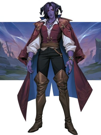 Fantasy Demon Character Illustration Poster. poster