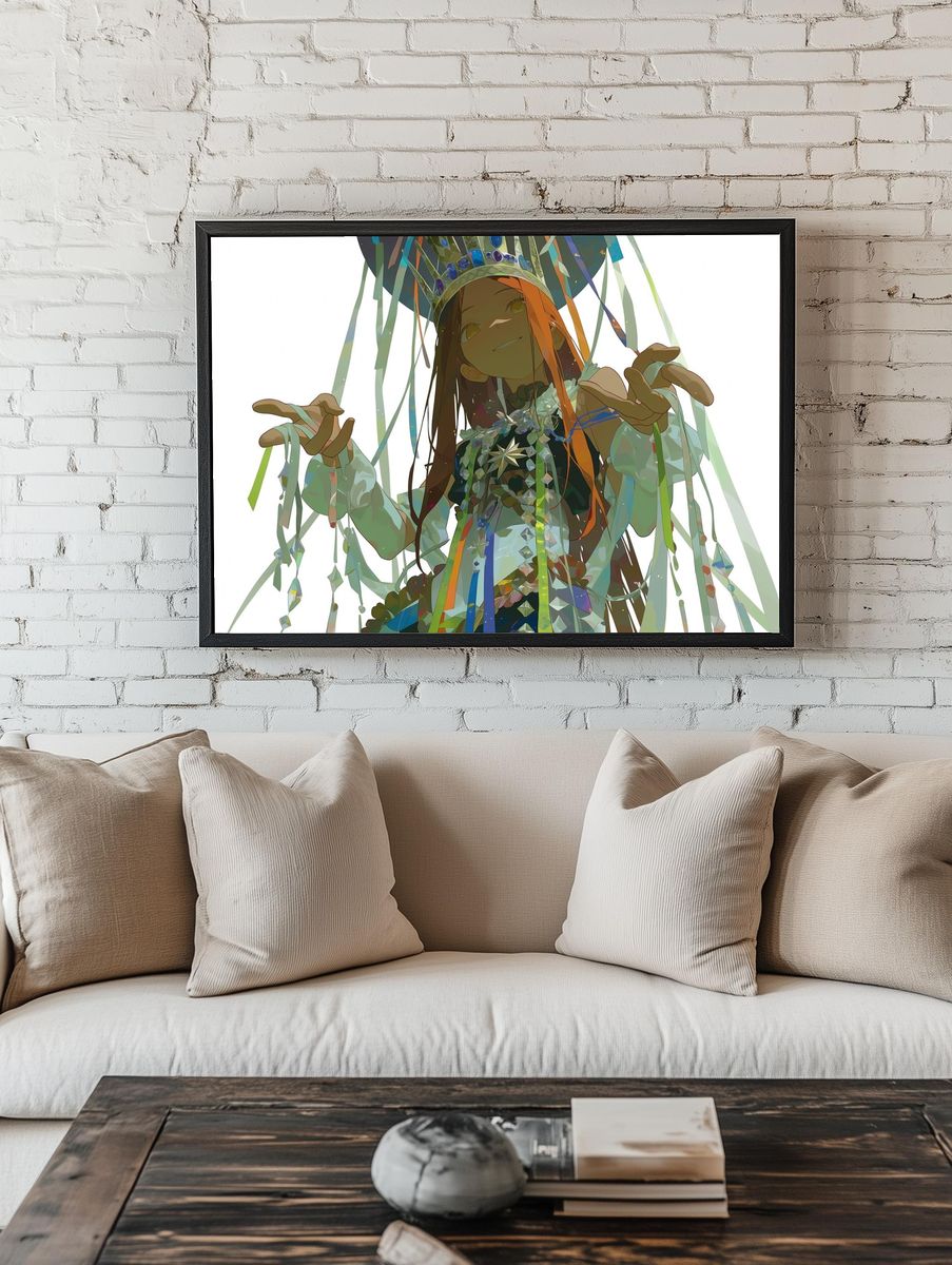 Fantasy Princess Digital Art Poster. — room view 1