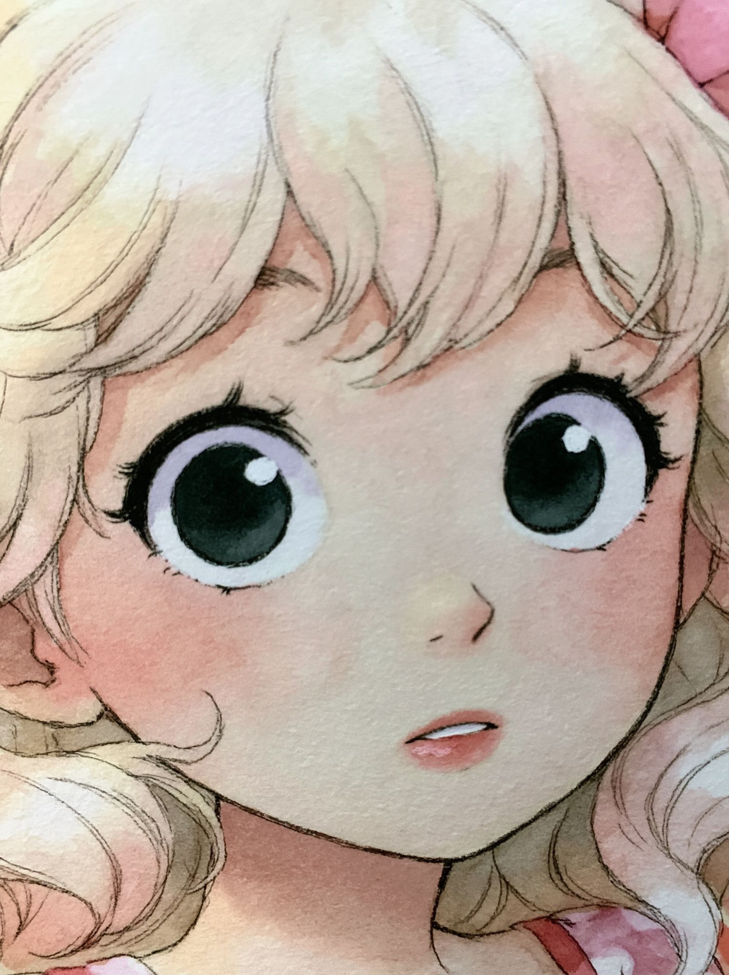 Cute Anime Girl Portrait Poster. poster detail