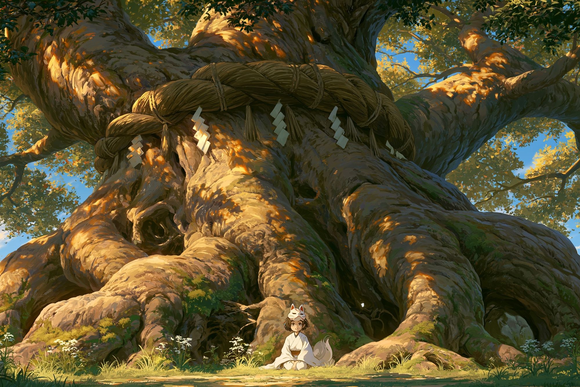 Sacred Tree Spirit Illustration Poster. poster — anime art
