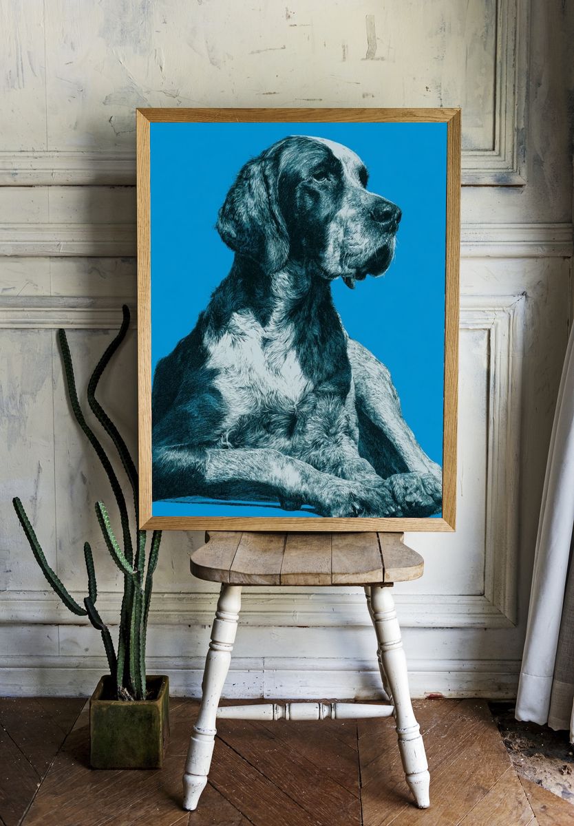 Great Dane Portrait Print. — room view 1