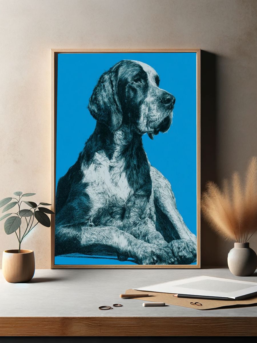 Great Dane Portrait Print. — room view 2