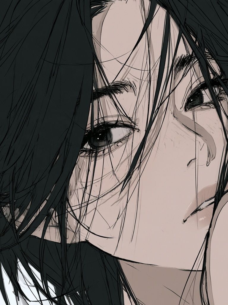 Intense Anime Portrait Poster. poster detail