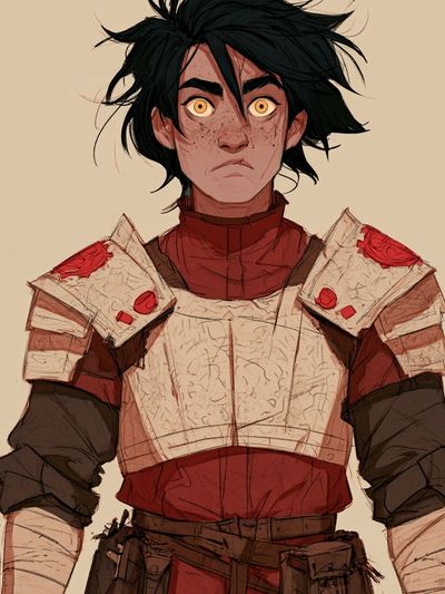 Fantasy Warrior Portrait Print. poster