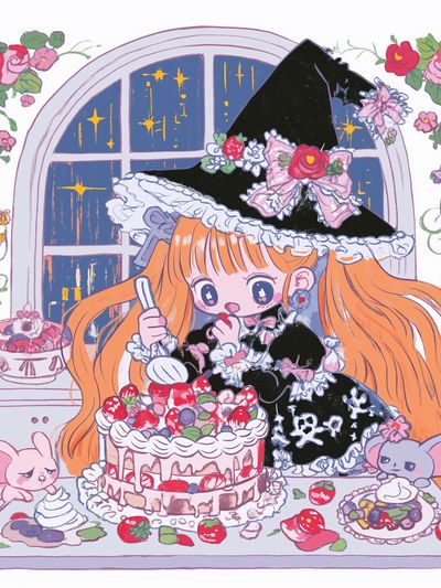 Kawaii Witch Tea Party Poster.