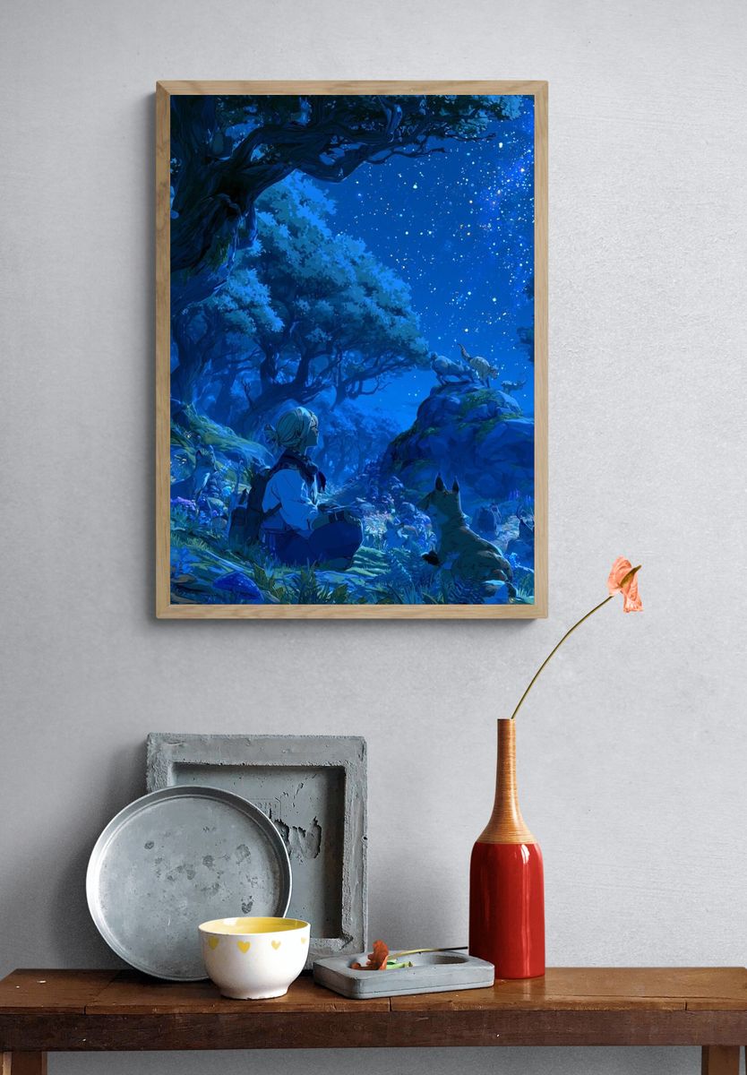 Starlit Forest Dreamscape Poster. — room view 3