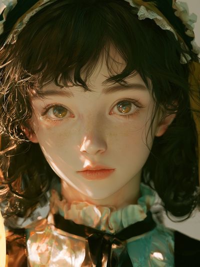 Dreamy Anime Portrait Poster. poster print