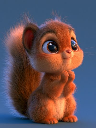 Cute Squirrel Illustration Poster. poster
