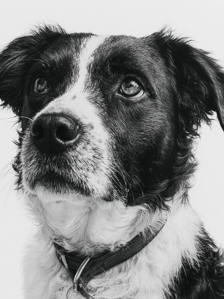 Border Collie Portrait Poster. poster detail