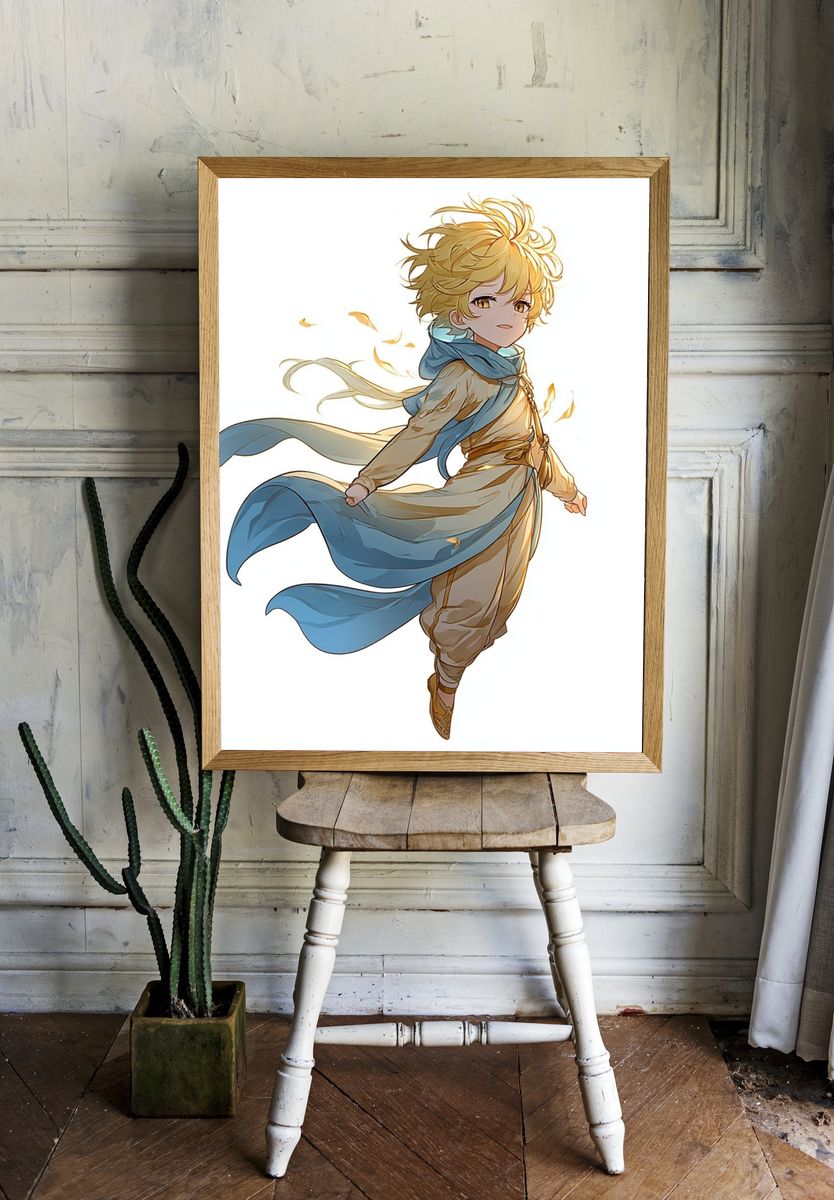Golden Wind Anime Print. room preview