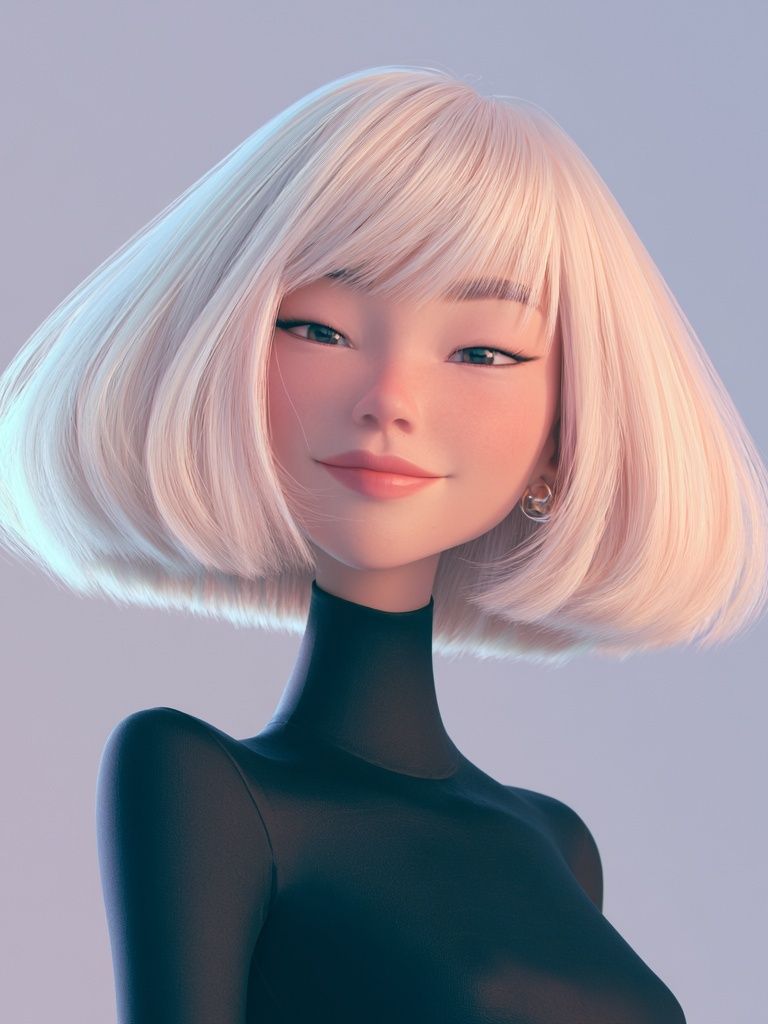 Pastel Anime Portrait Poster. poster detail