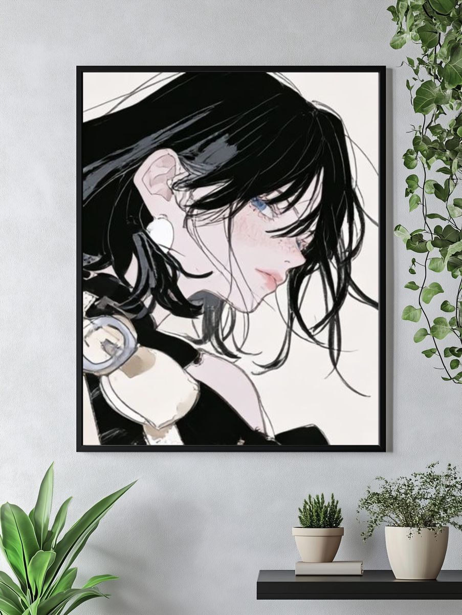 Anime Girl Portrait Print. — room view 4