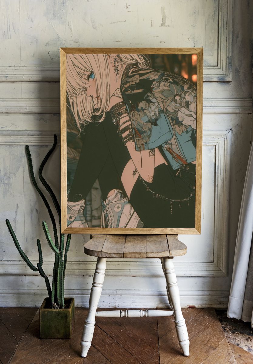 Anime Fashion Portrait Poster. room preview