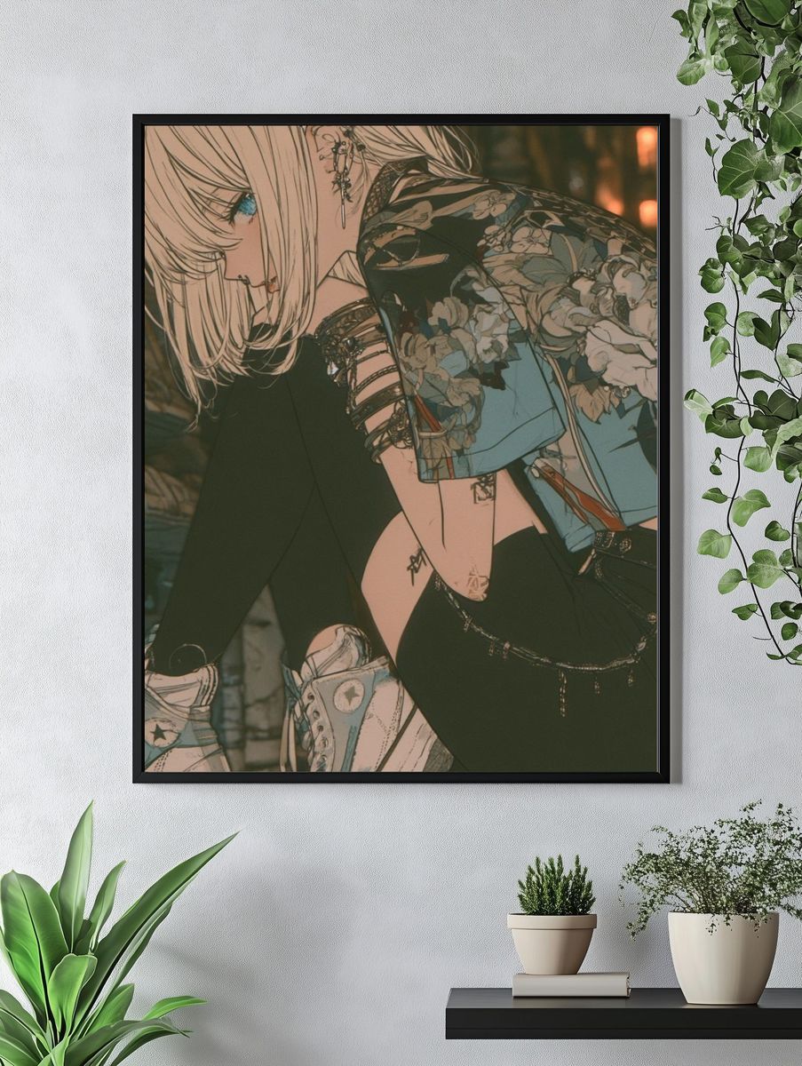 Anime Fashion Portrait Poster. — room view 4