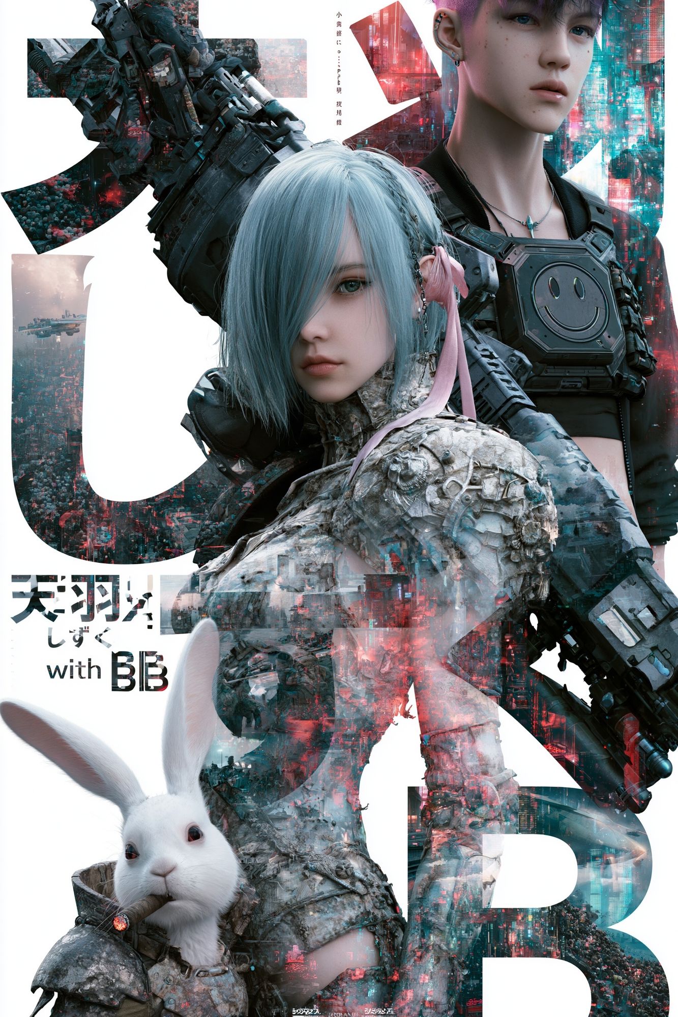 Cyberpunk Anime Duo Poster. poster detail