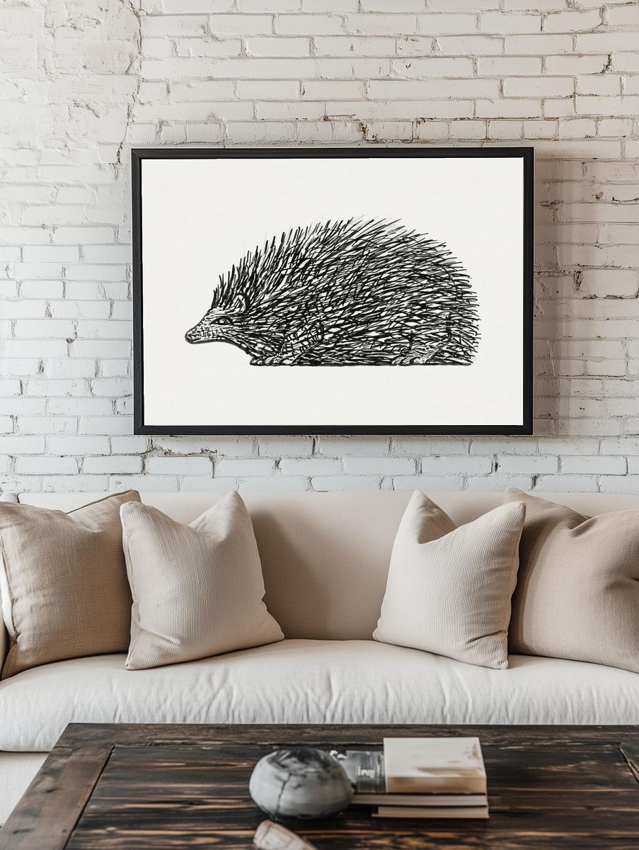 Hedgehog (ca. 1891–1941) drawing high. — room view 1