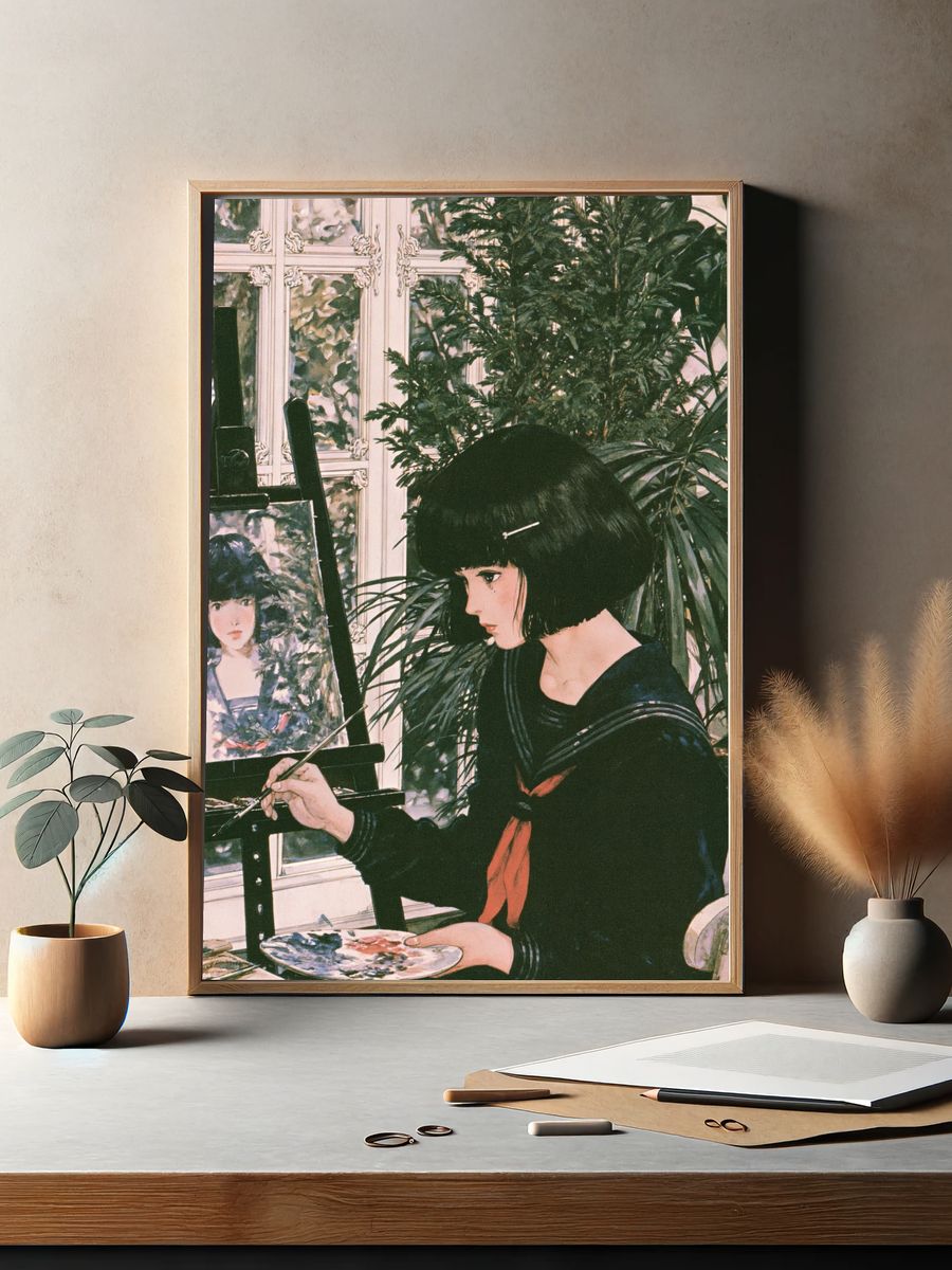 Sailor Girl at Easel Print. — room view 2