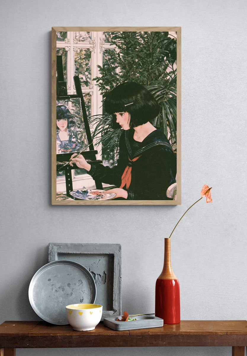 Sailor Girl at Easel Print. — room view 3