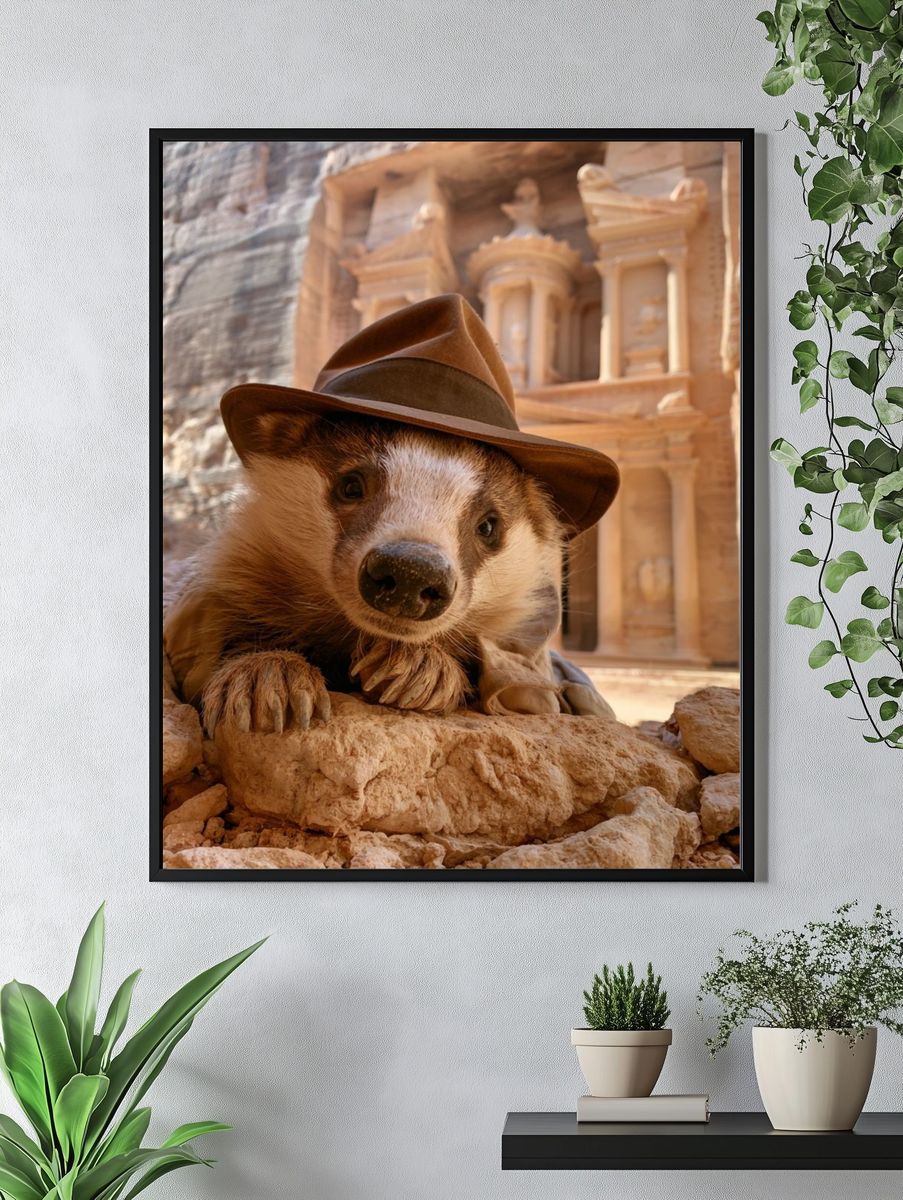 Explorer Badger Photography Poster. — room view 4