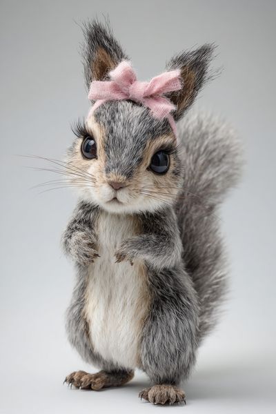 Baby Squirrel Portrait Print. poster