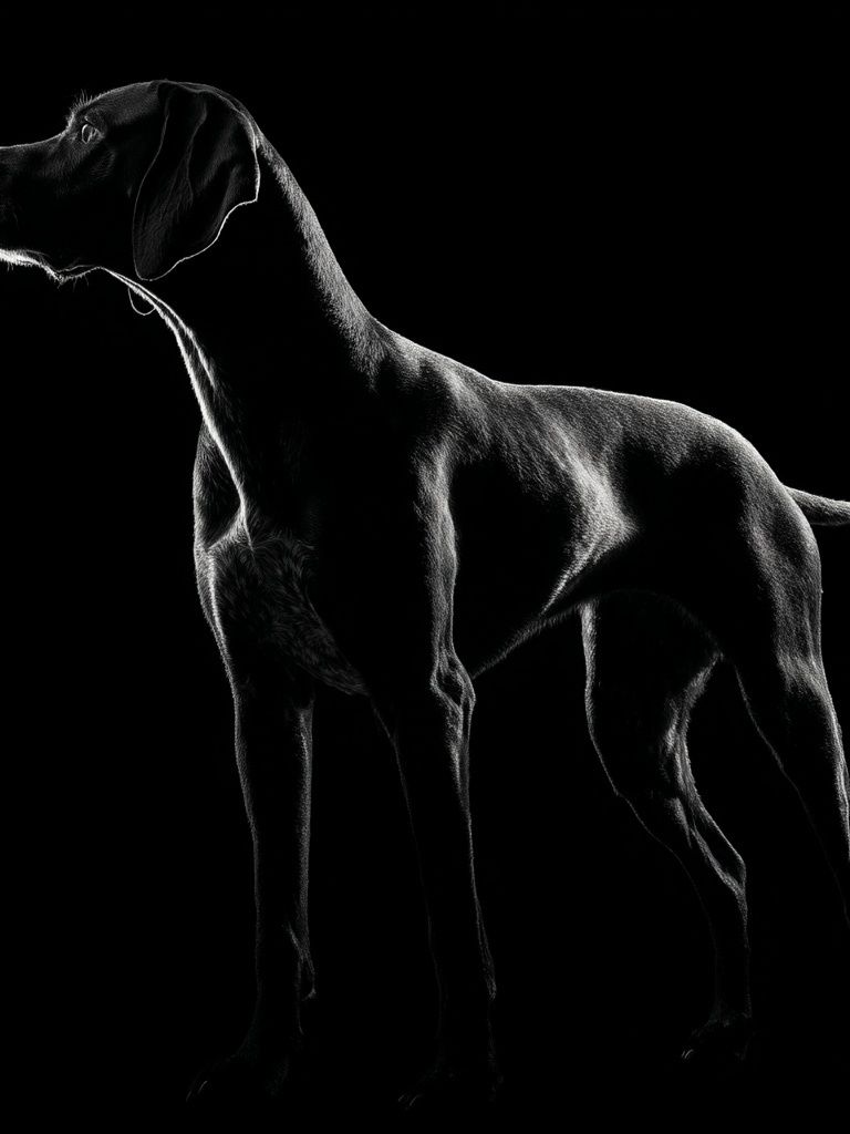 Black Labrador Portrait Photography Poster. poster detail