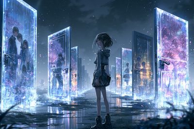 Dreamscape Doors Anime Print. poster