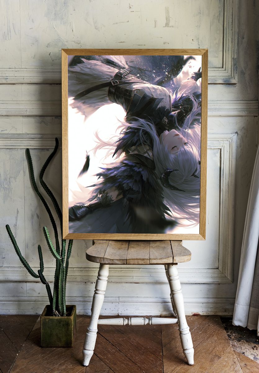 Celestial Anime Warrior Print. — room view 1