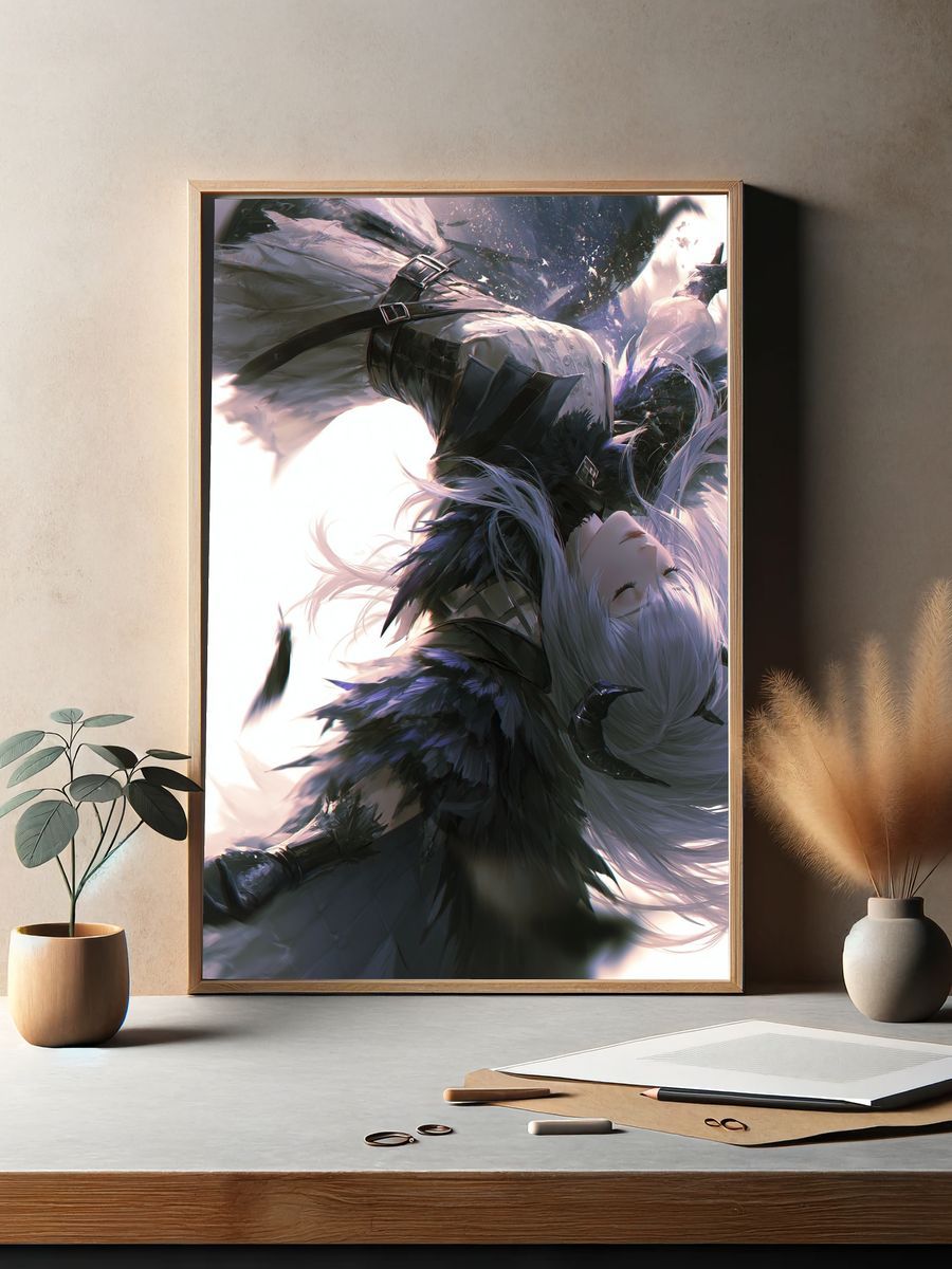 Celestial Anime Warrior Print. — room view 2