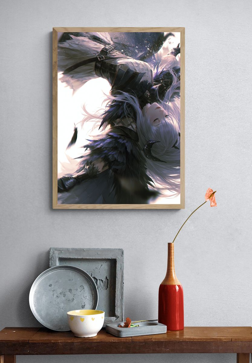 Celestial Anime Warrior Print. — room view 3