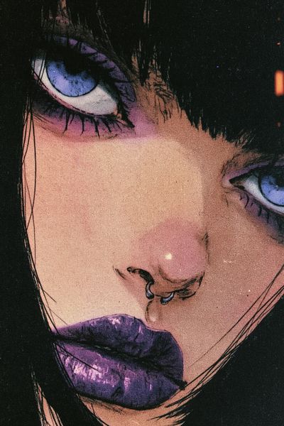 Gothic Anime Portrait Poster.