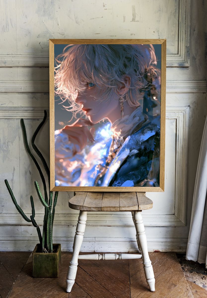 Celestial Portrait Illustration Poster. — room view 1