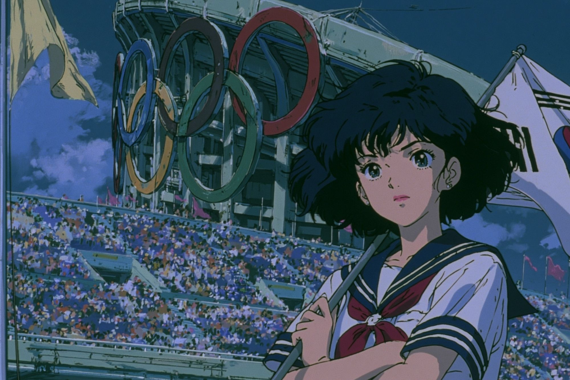 Sailor Girl Stadium Anime Poster. poster — anime art