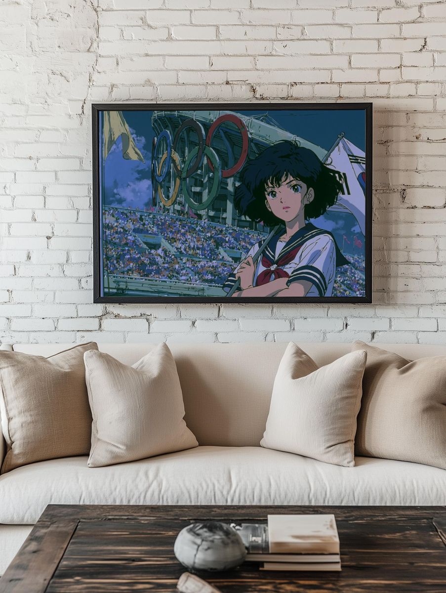 Sailor Girl Stadium Anime Poster. room preview